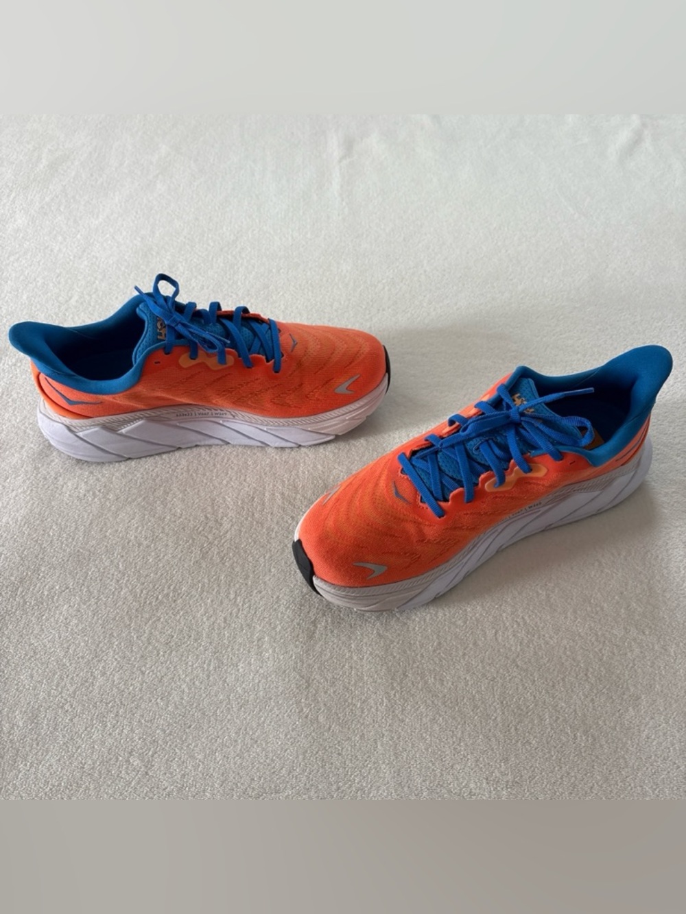 Hoka M Arahi 6 Men's Size 9D Orange Blue Running Shoes - Picture 2 of 7